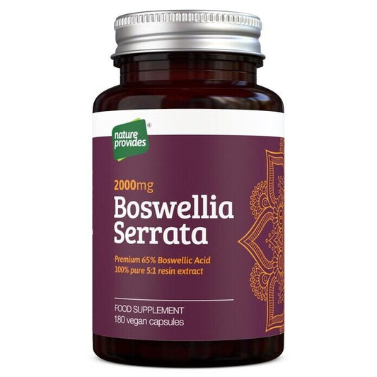 Nature Provides Boswellia Serrata 2000mg Highest Potency 180 Caps Made in UK