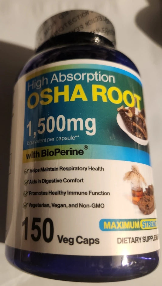 Osha Root 900mg 150 Caps with Bioperine 2.5mg