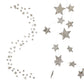 Silver Glitter Paper Star Garland