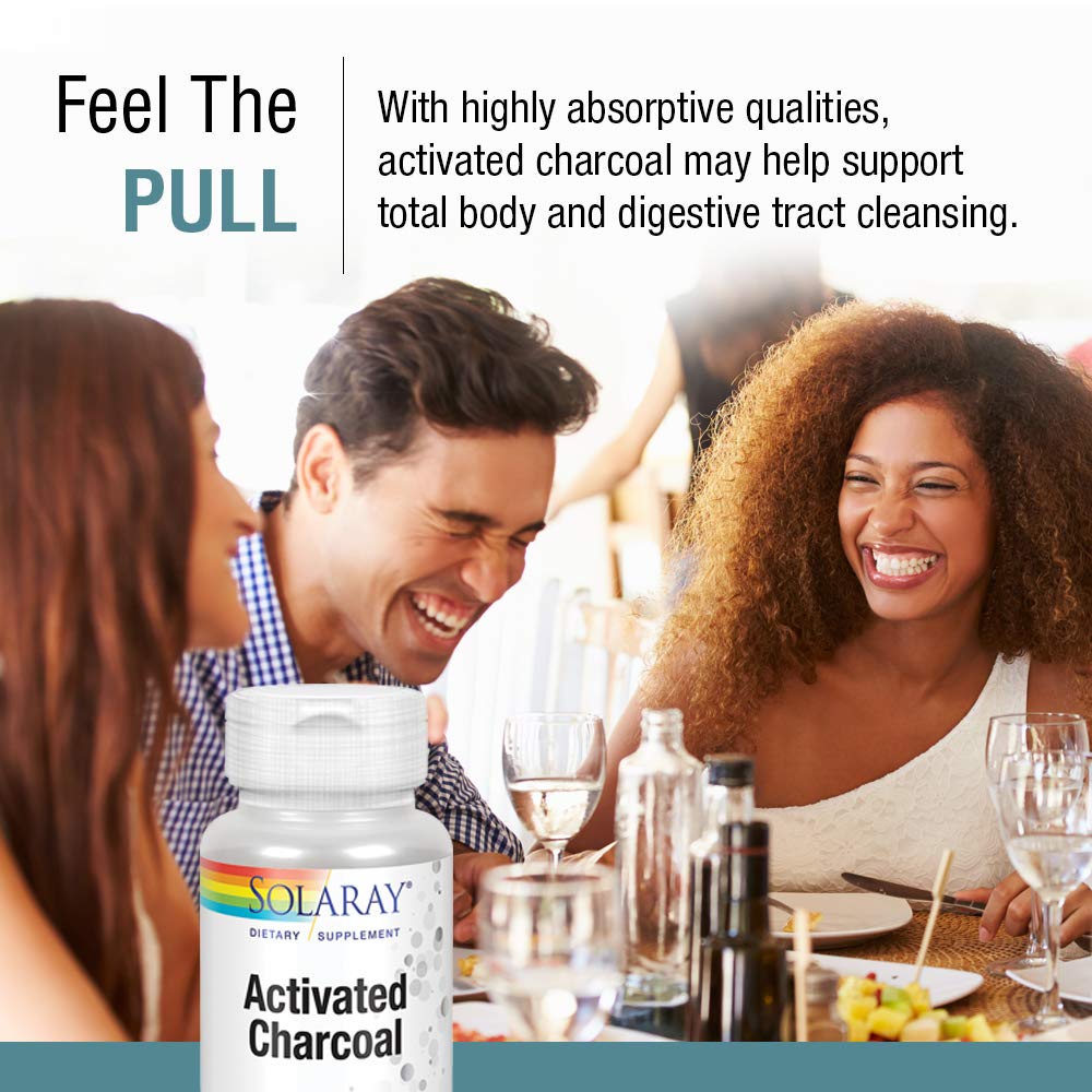 SOLARAY Activated Charcoal 280mg 90 Capsules