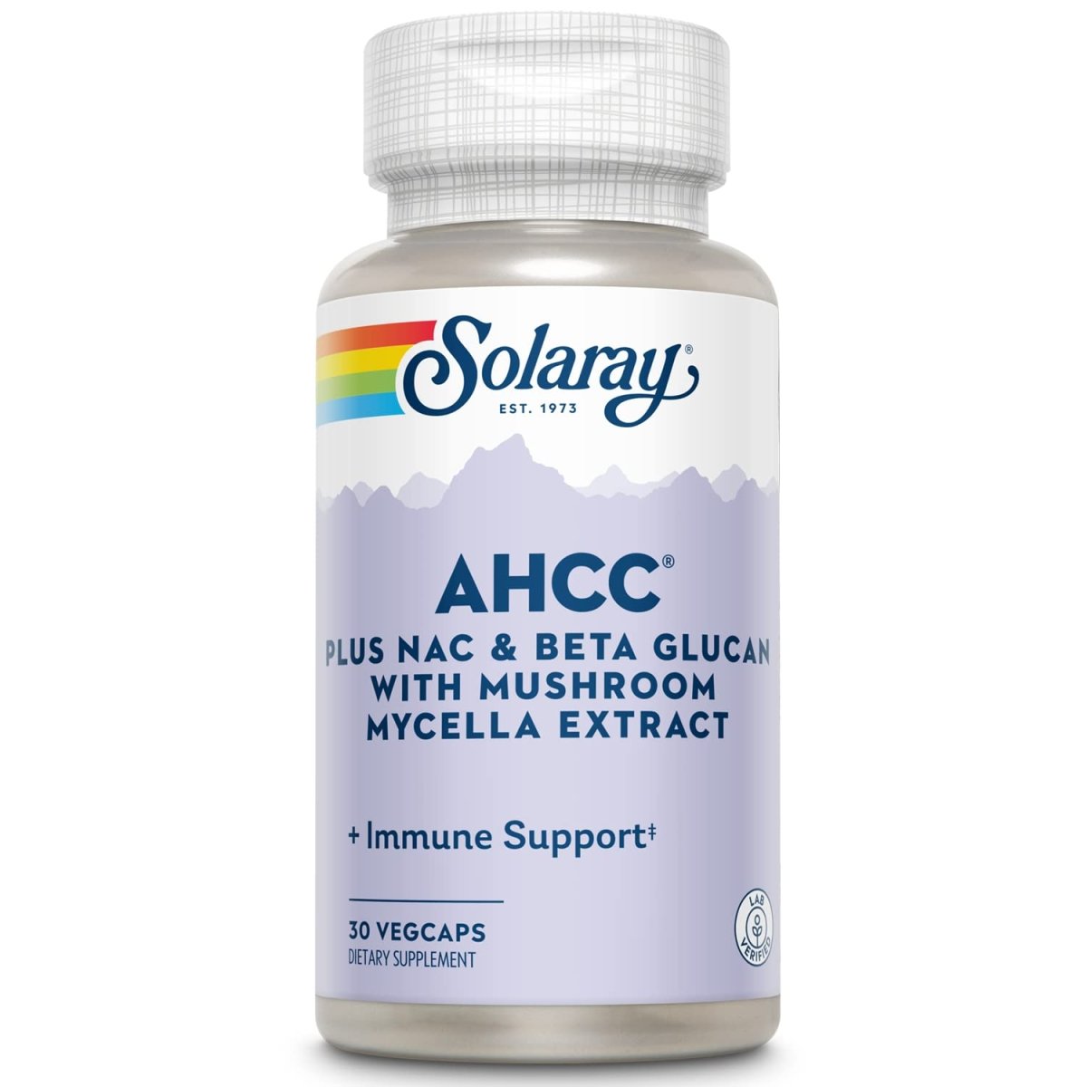 SOLARAY AHCC + NAC & Beta Glucan, Veg Cap (Btl-Plastic) 30ct