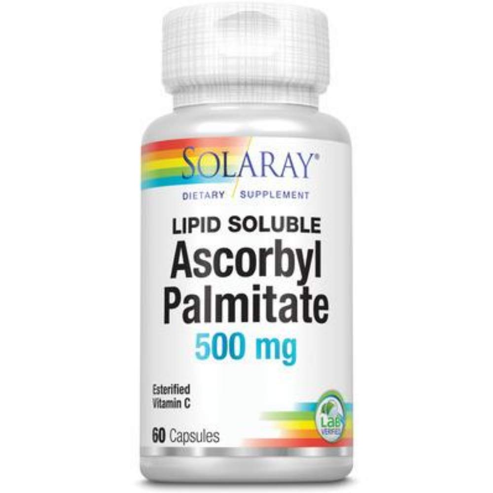 SOLARAY Ascorbyl Palmitate Vitamin C 500mg 60 Caps
