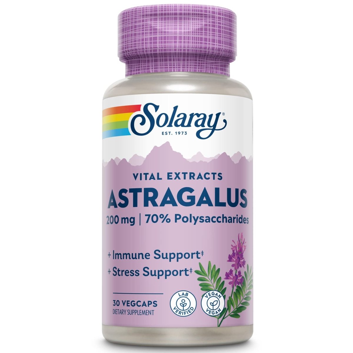 SOLARAY Astragalus Root Extract 200 mg 30 VegCaps