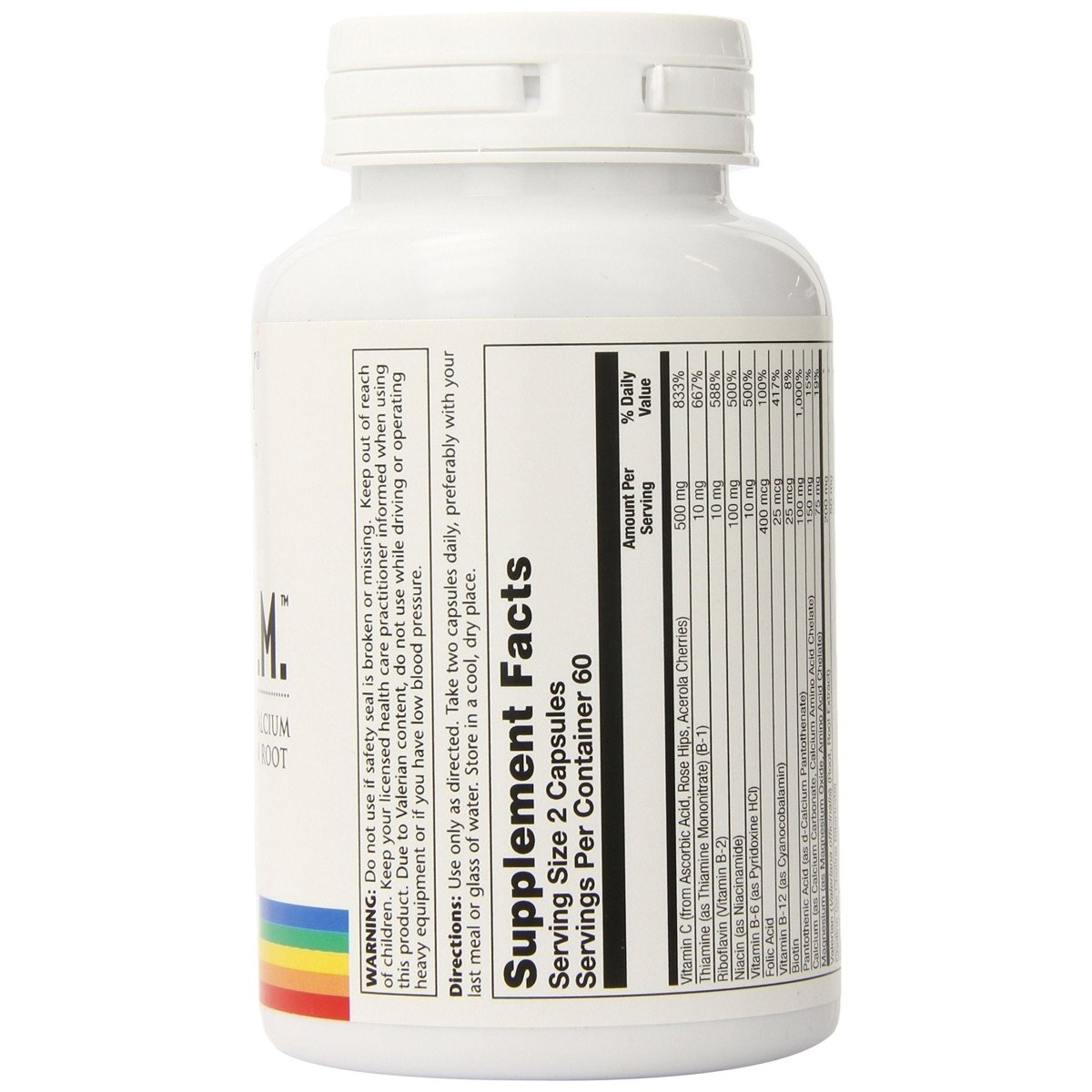 Solaray B-Stress PM Supplement 120 Capsules