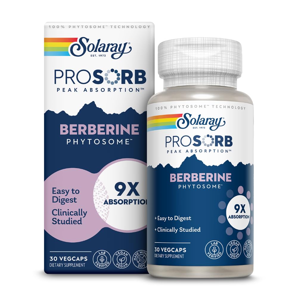 SOLARAY Berberine Phytosome - 30 Servings, 30 VegCaps
