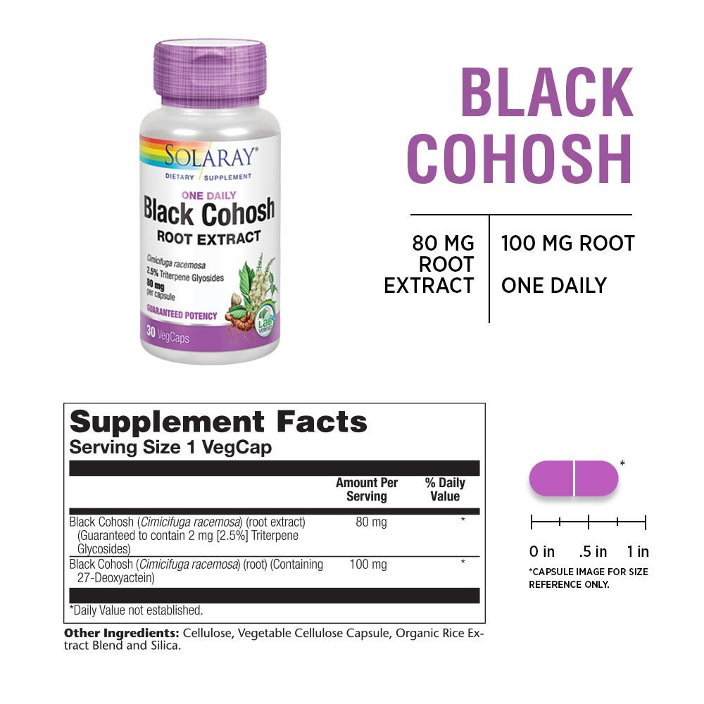 Solaray Black Cohosh Root Extract 80 mg 30 VegCaps