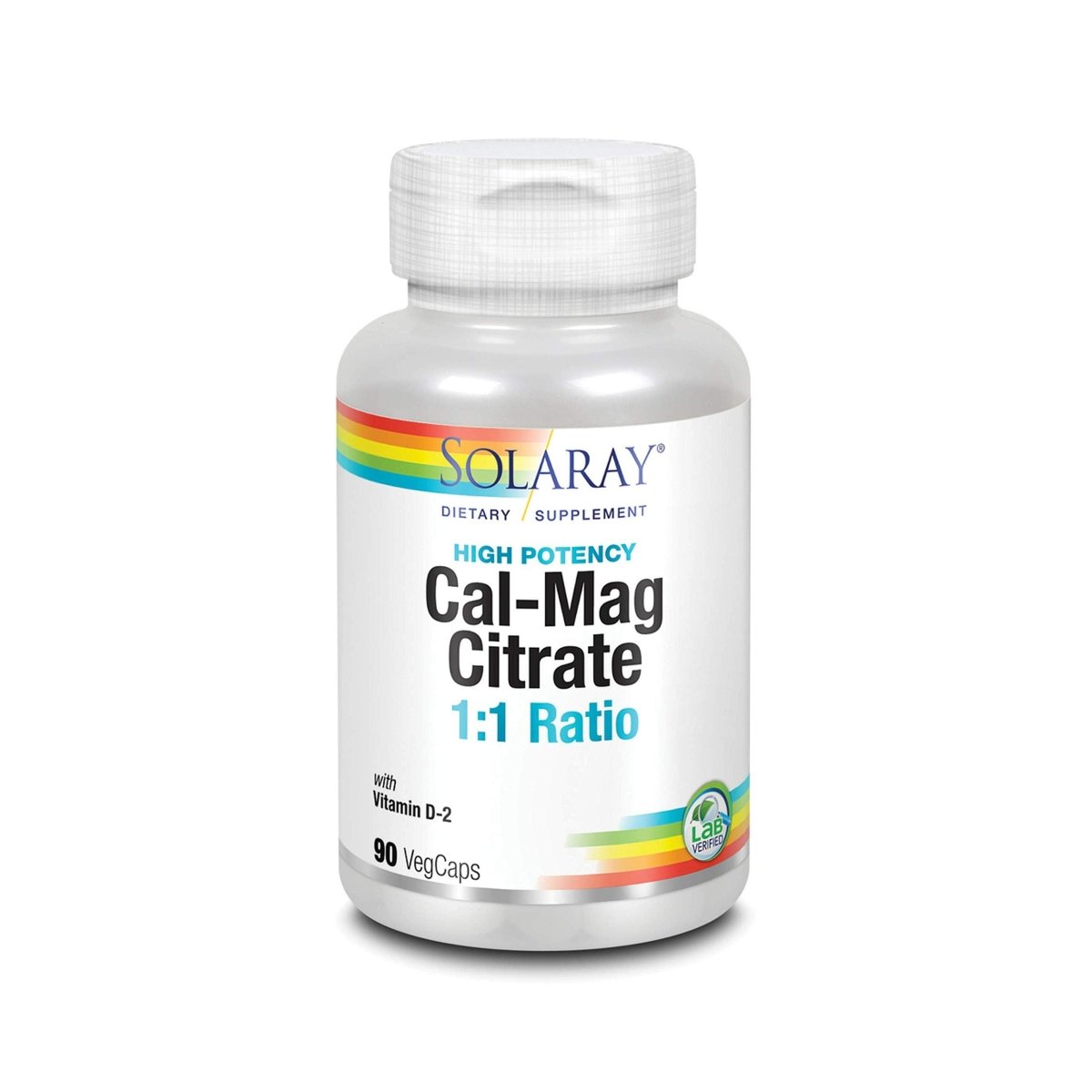 Solaray Cal-Mag Citrate w/D 2 1:1 90 VegCaps