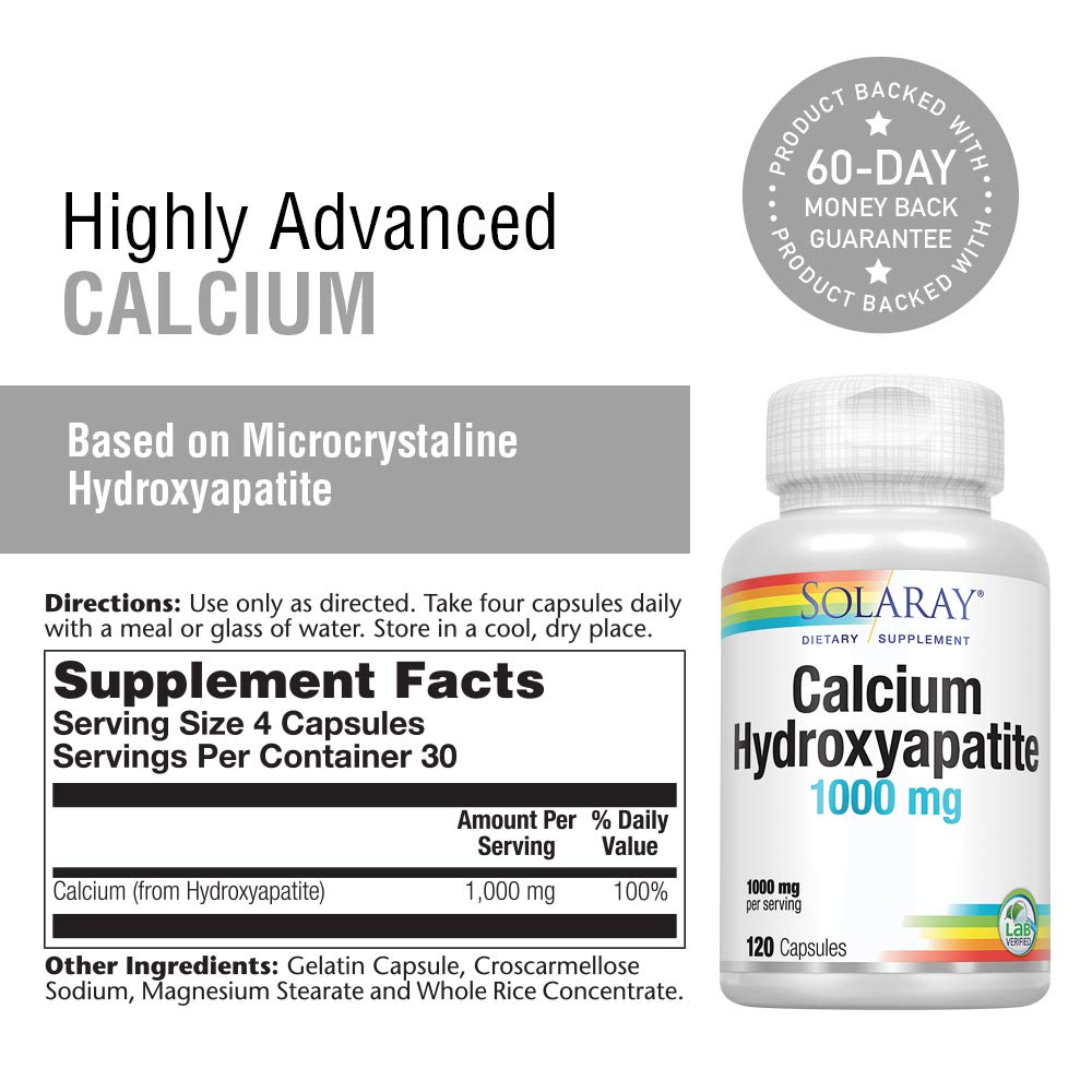 Solaray Calcium Hydroxyapatite 1000mg 120 Caps
