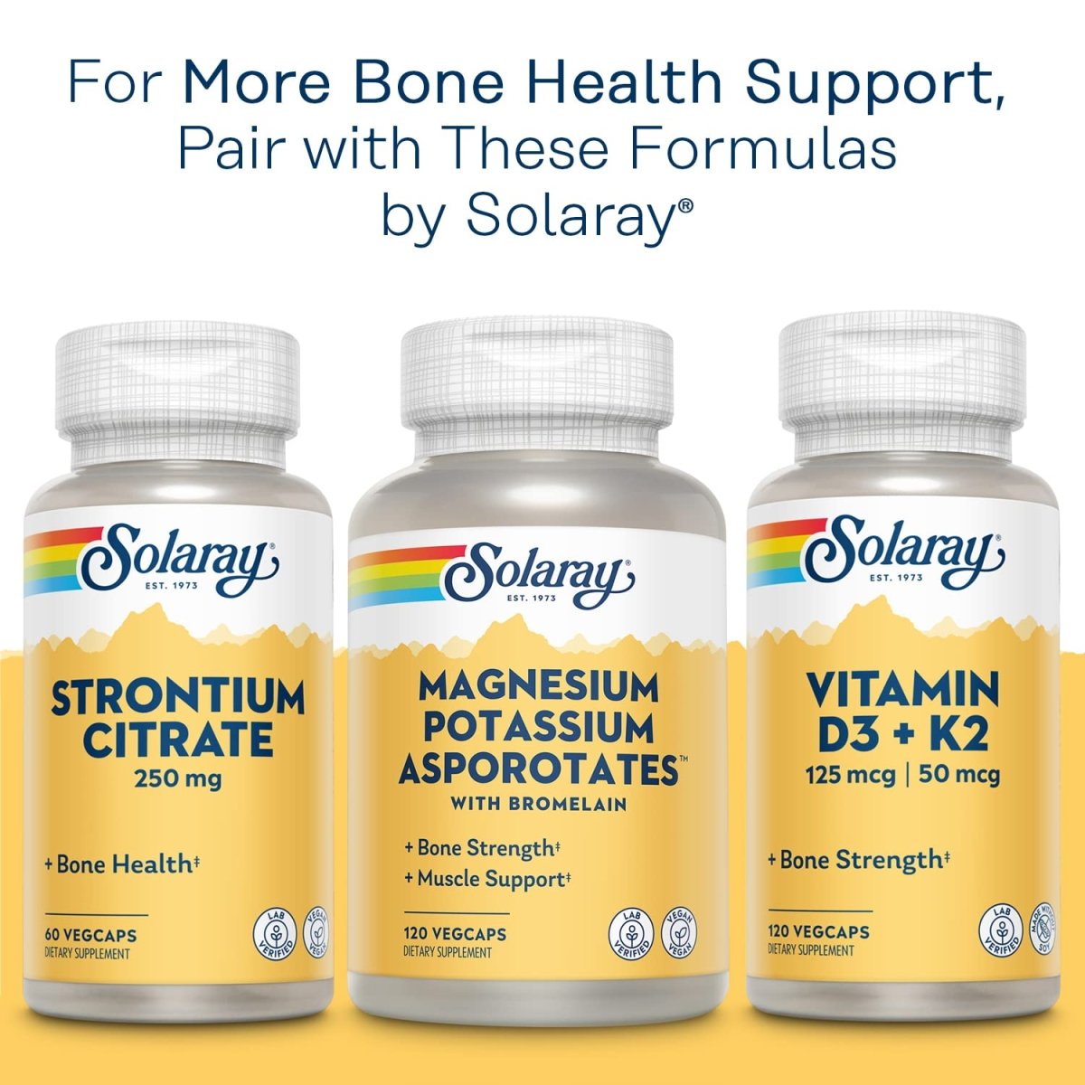 Solaray - Calcium Magnesium Zinc - 250 Vegetarian Capsules