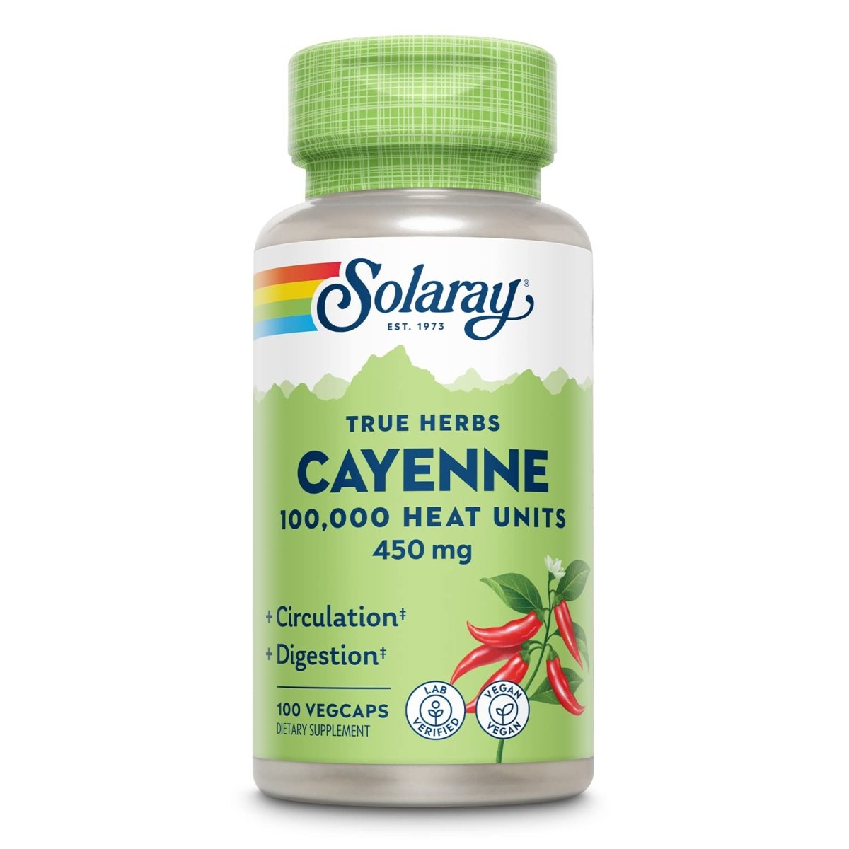 SOLARAY Cayenne Pepper 450 mg 100 VegCaps