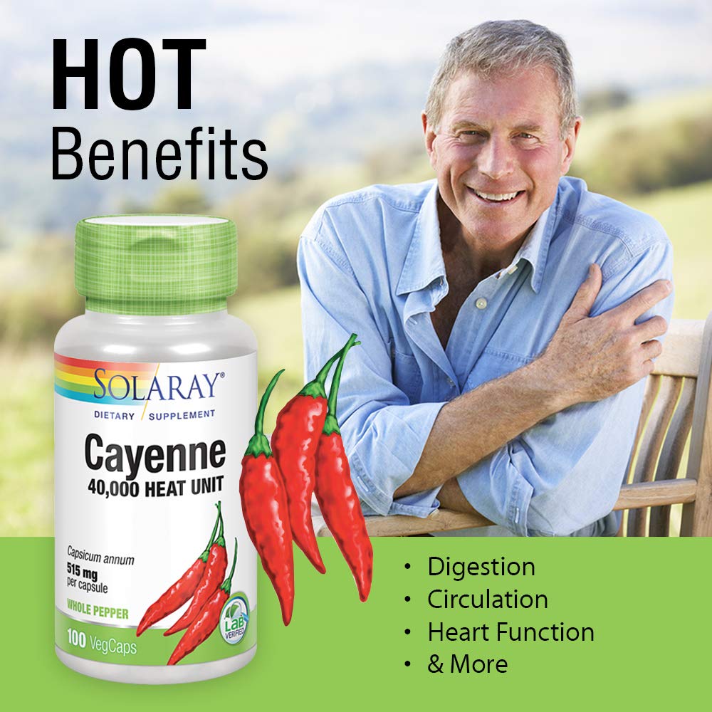 SOLARAY Cayenne Pepper 515 mg 100 VegCaps