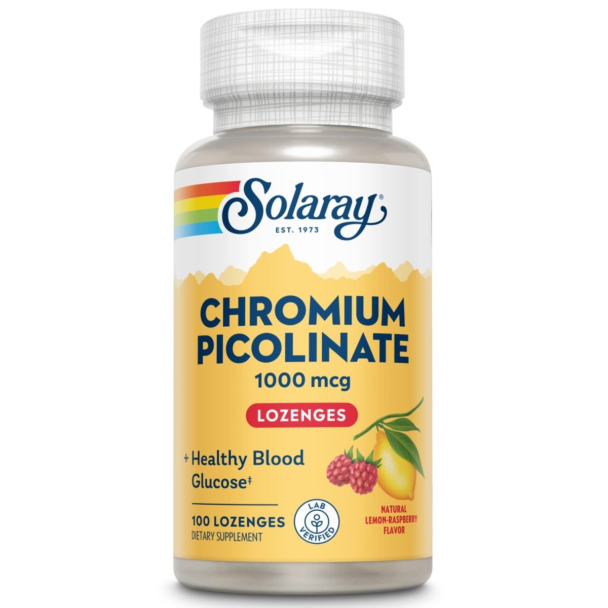 Solaray Chromium Picolinate Lozenges 1000mcg, 100 Count