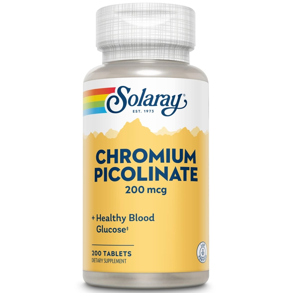 Solaray Chromium Picolinate Tablets, 200 mcg 200 Count
