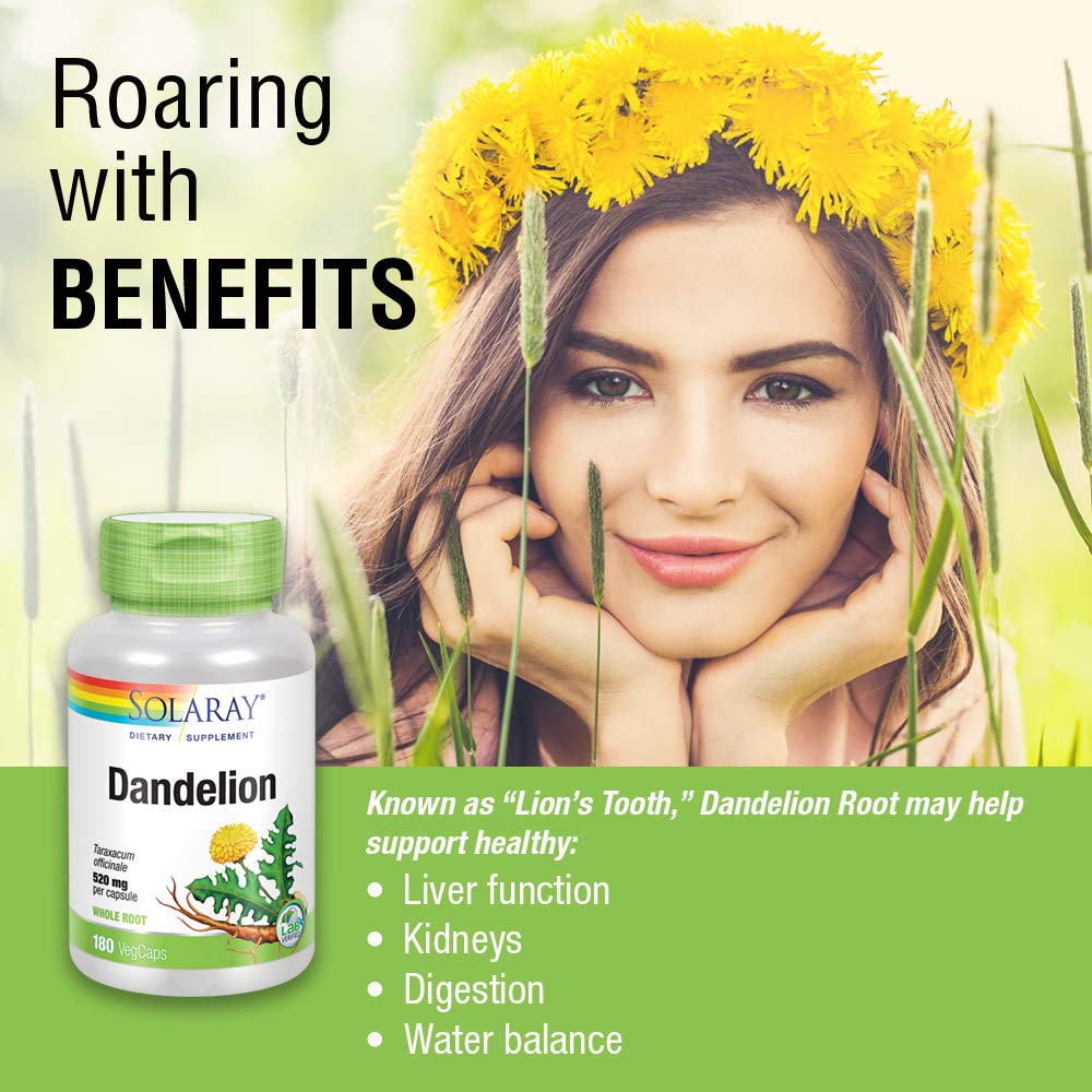 SOLARAY Dandelion Root 1040mg 180 VegCaps