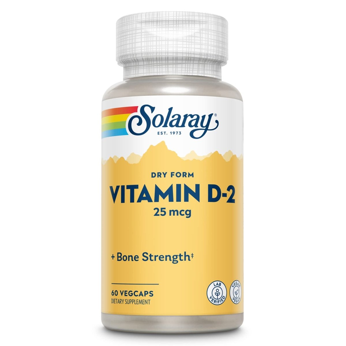 SOLARAY Dry D-2, Veg Cap (Btl-Plastic) 1000IU 60ct