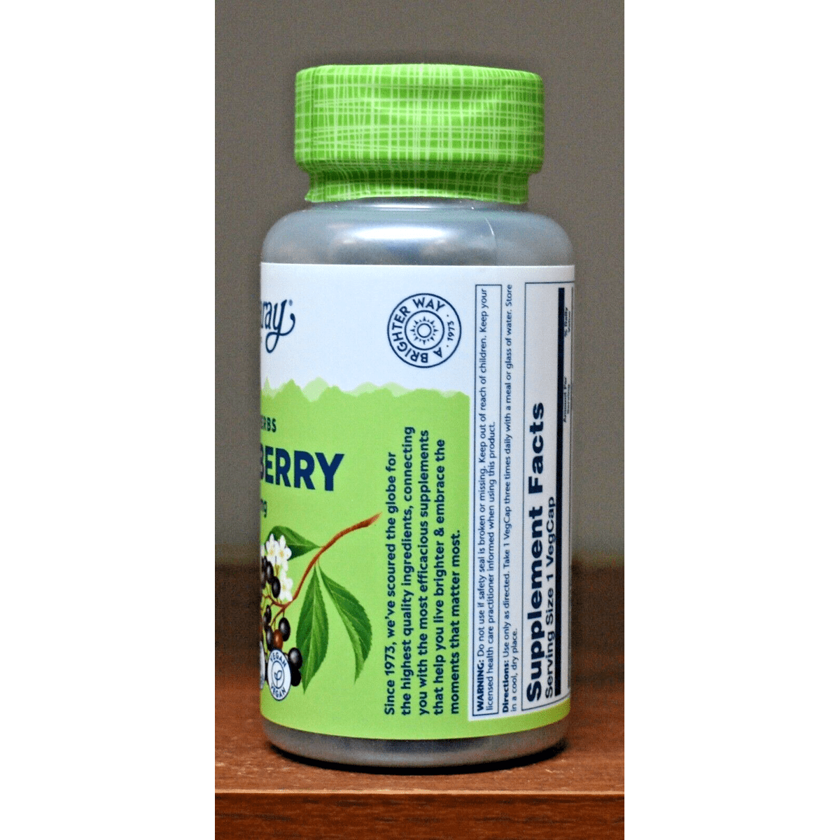 Solaray - Elderberry Sambucus Nigra 450 mg. - 100 Capsules - 2 Pack