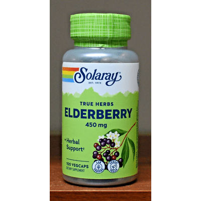 Solaray - Elderberry Sambucus Nigra 450 mg. - 100 Capsules - 2 Pack