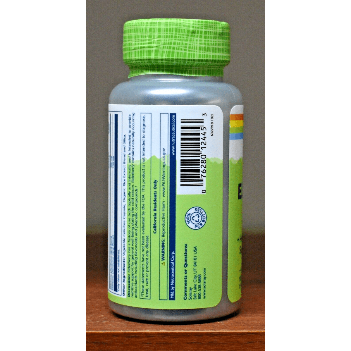 Solaray - Elderberry Sambucus Nigra 450 mg. - 100 Capsules - 2 Pack