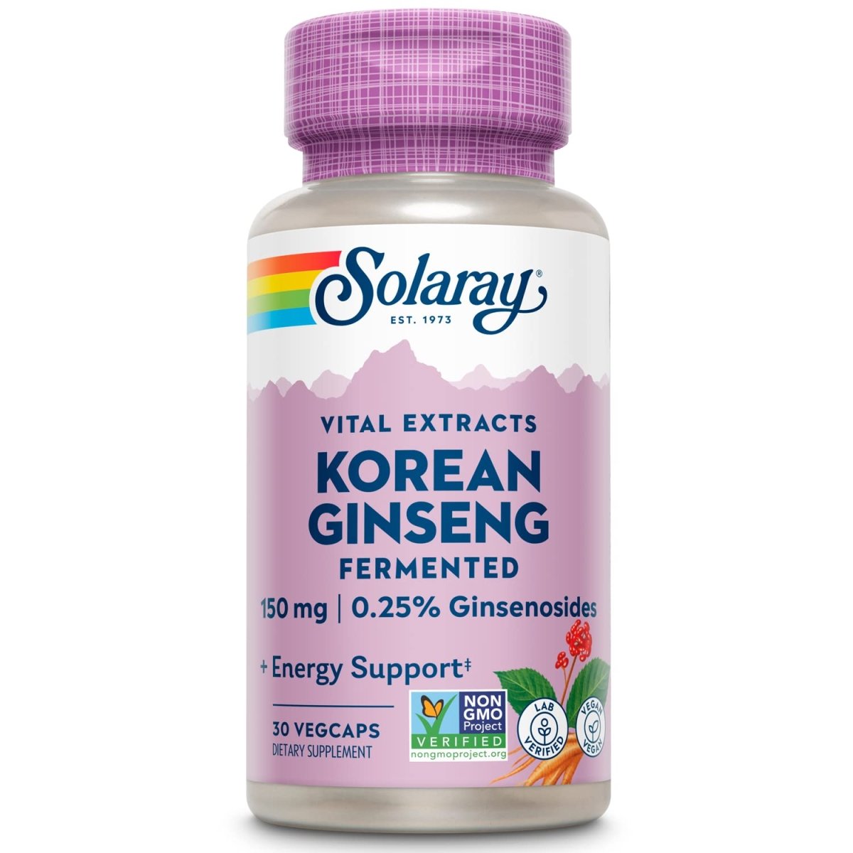 SOLARAY Fermented Korean Ginseng Root Extract 30 VegCaps