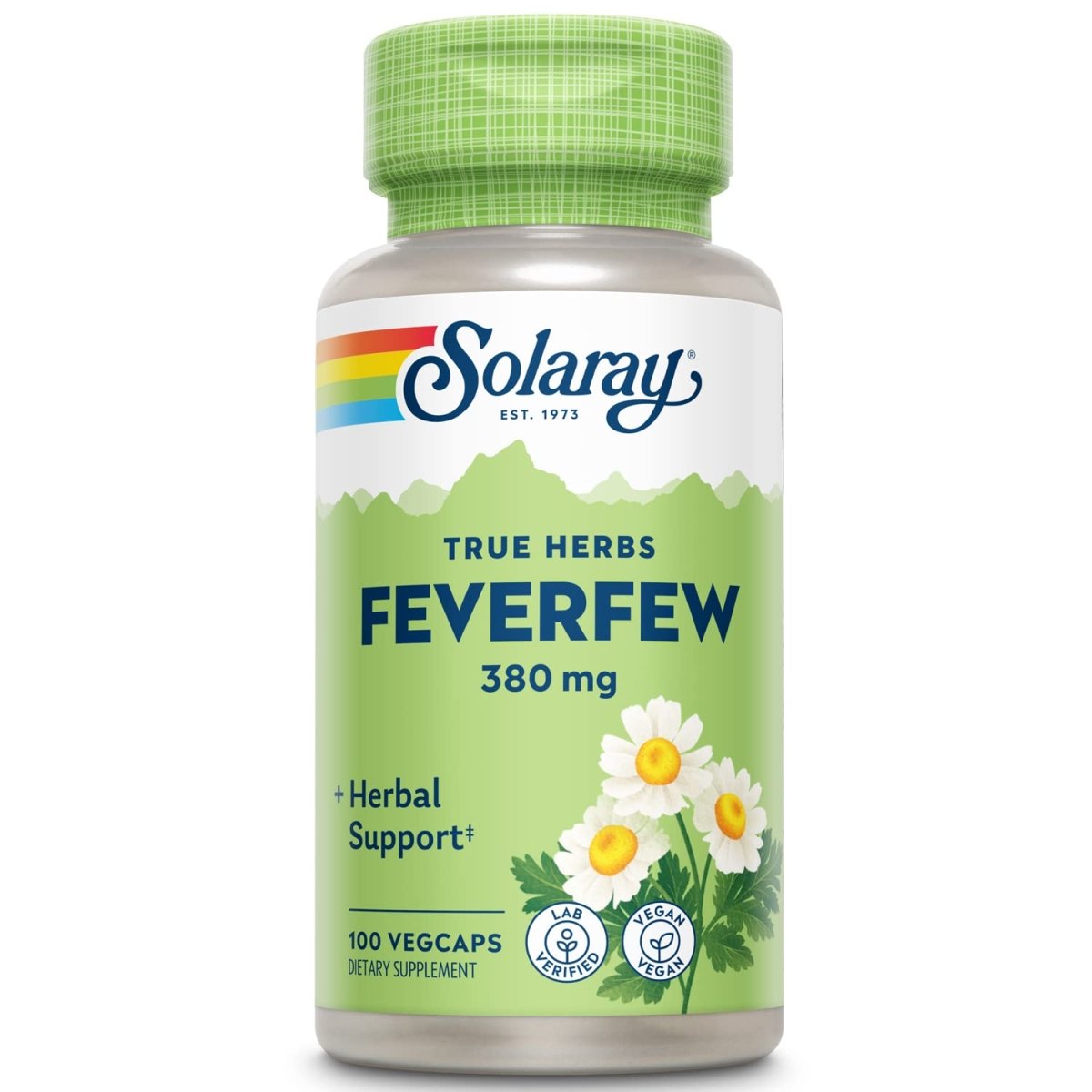 SOLARAY Feverfew Leaf 380 mg 100 VegCaps