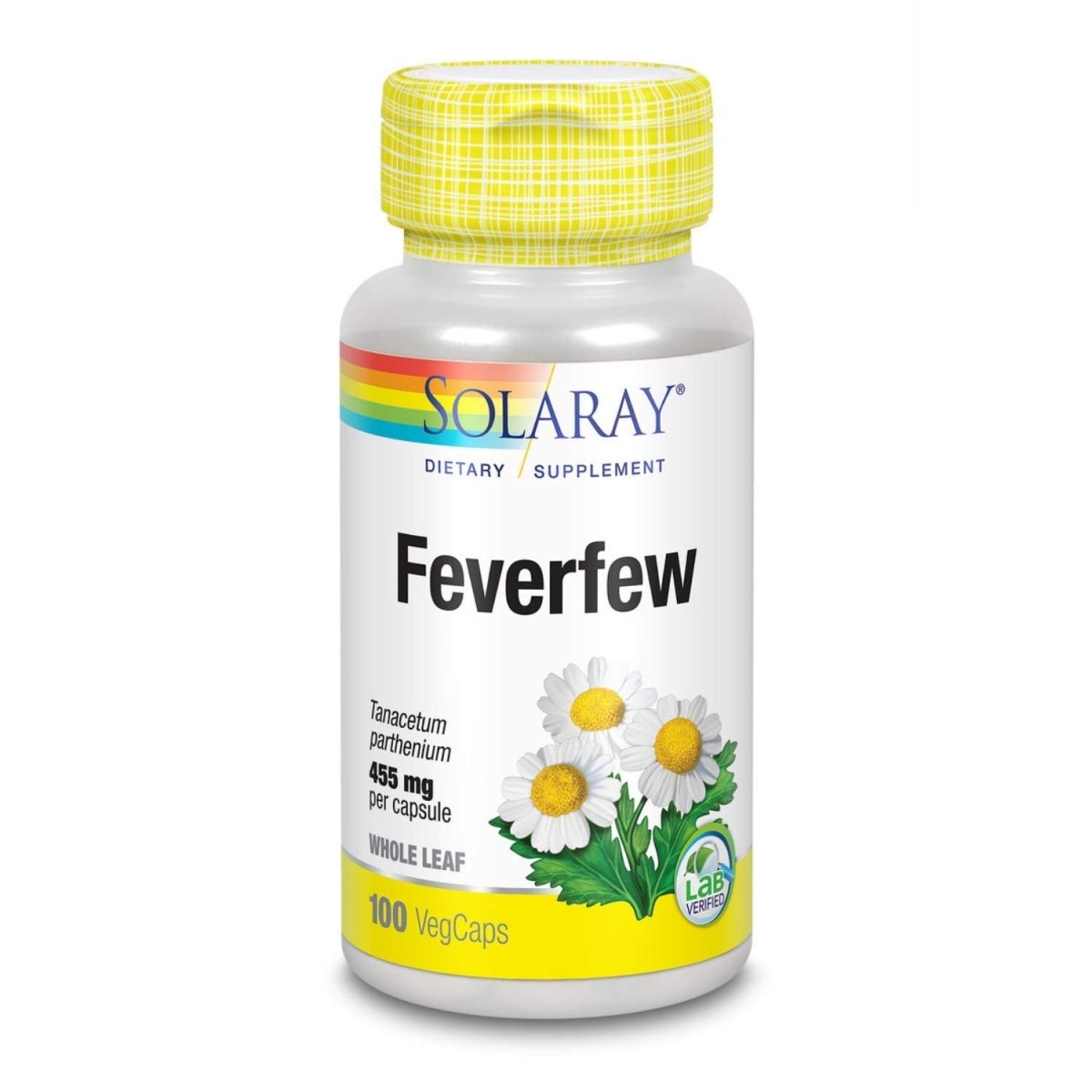 SOLARAY Feverfew Leaf 455mg 100 VegCaps