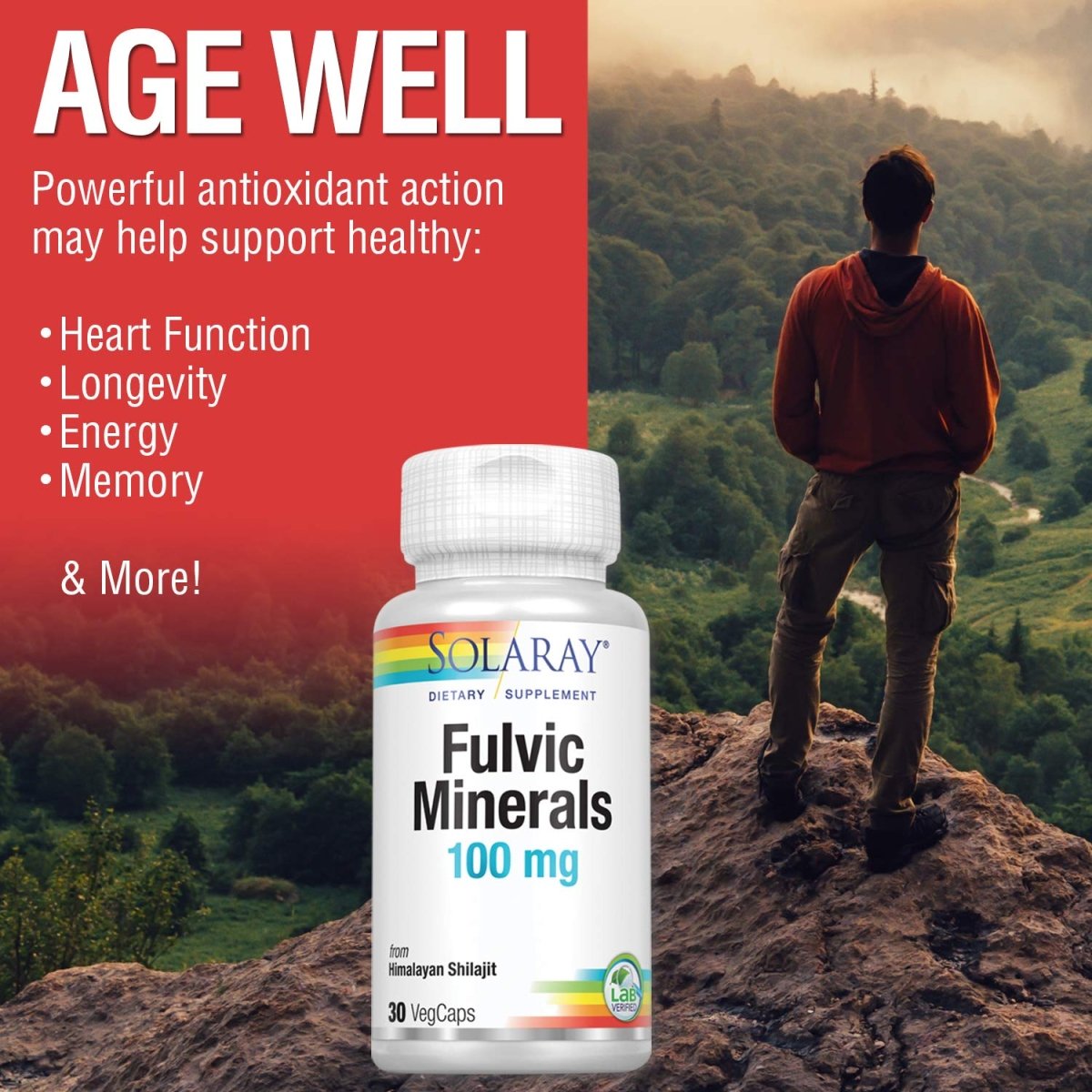 Solaray Fulvic Minerals 100 mg 30 VegCaps