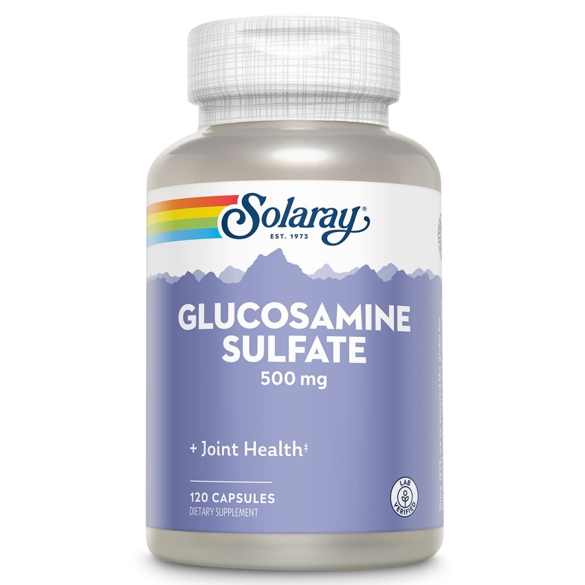 SOLARAY Glucosamine Sulfate 500 mg Healthy Joint Flexibility & Resiliency Support (60 Serv, 120 CT)