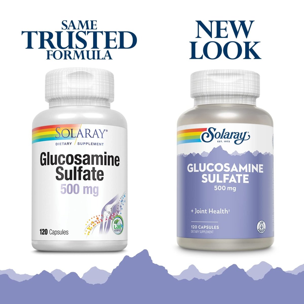 SOLARAY Glucosamine Sulfate 500 mg Healthy Joint Flexibility & Resiliency Support (60 Serv, 120 CT)