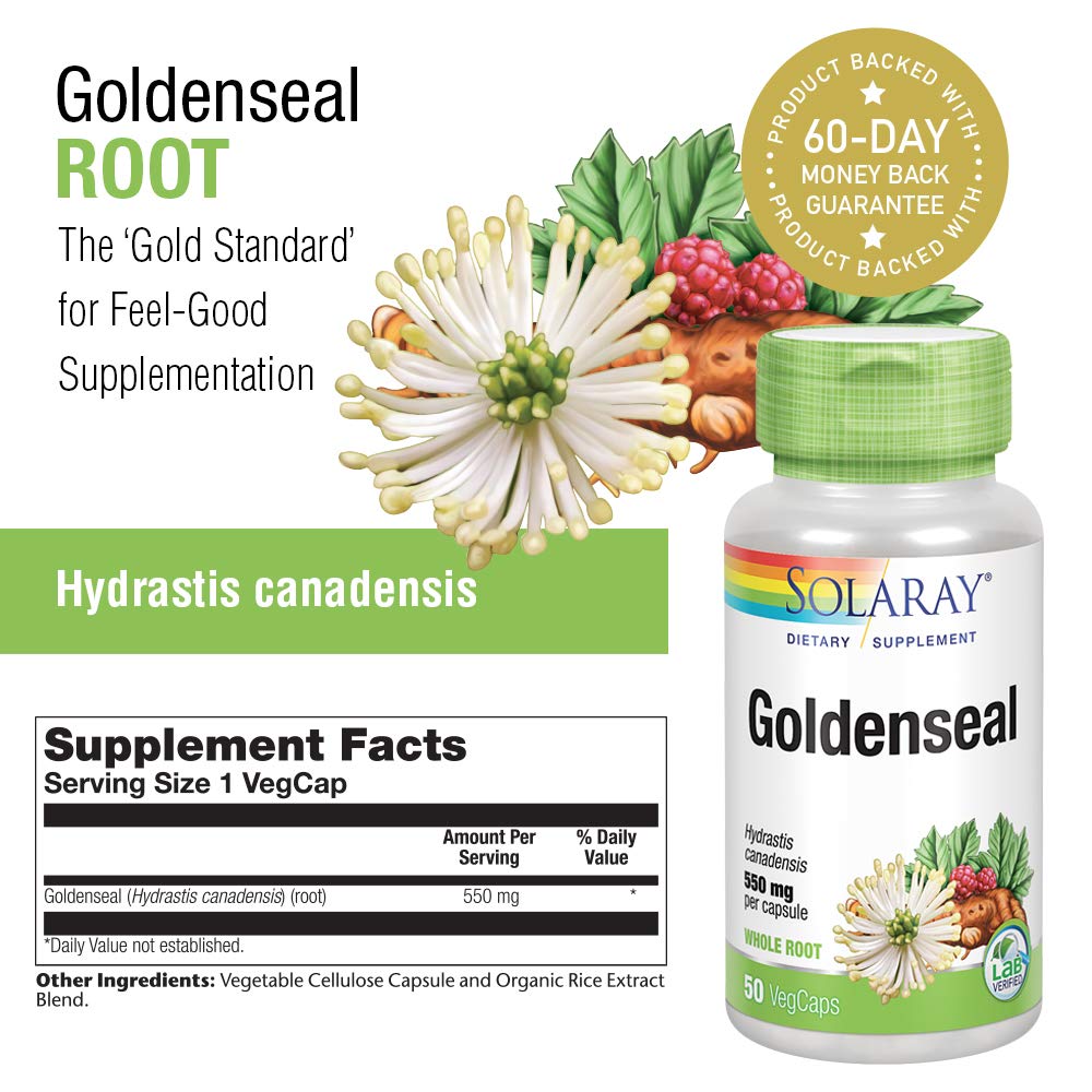 SOLARAY Goldenseal Root 550mg 50 VegCaps