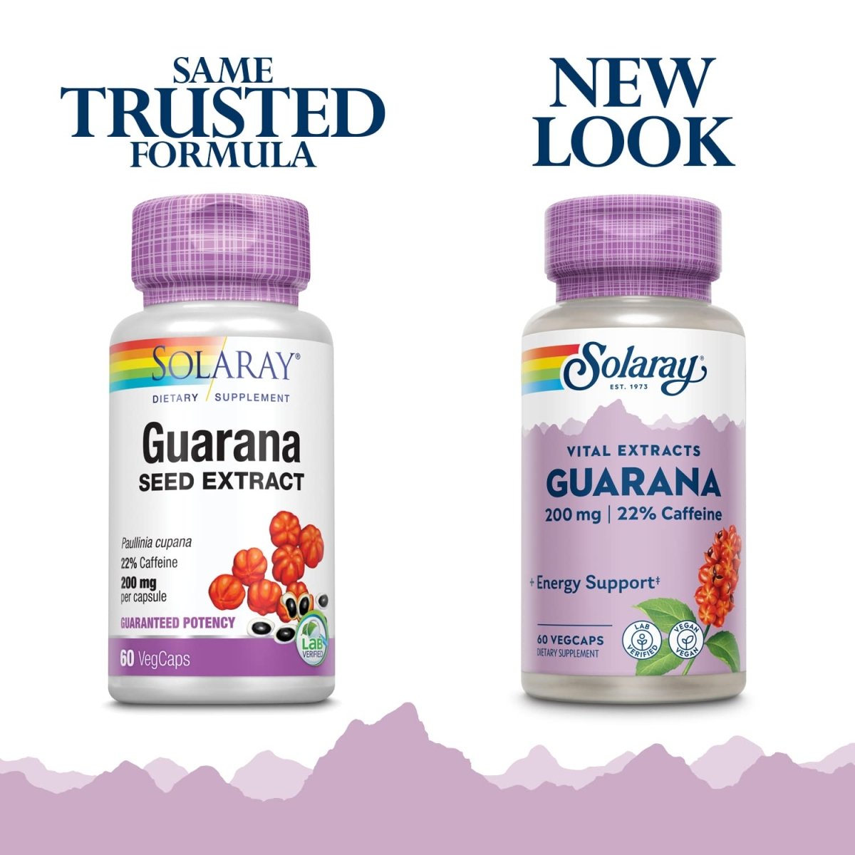 SOLARAY Guarana Seed Extract 300mg 44 mg of Caffeine 60 VegCaps