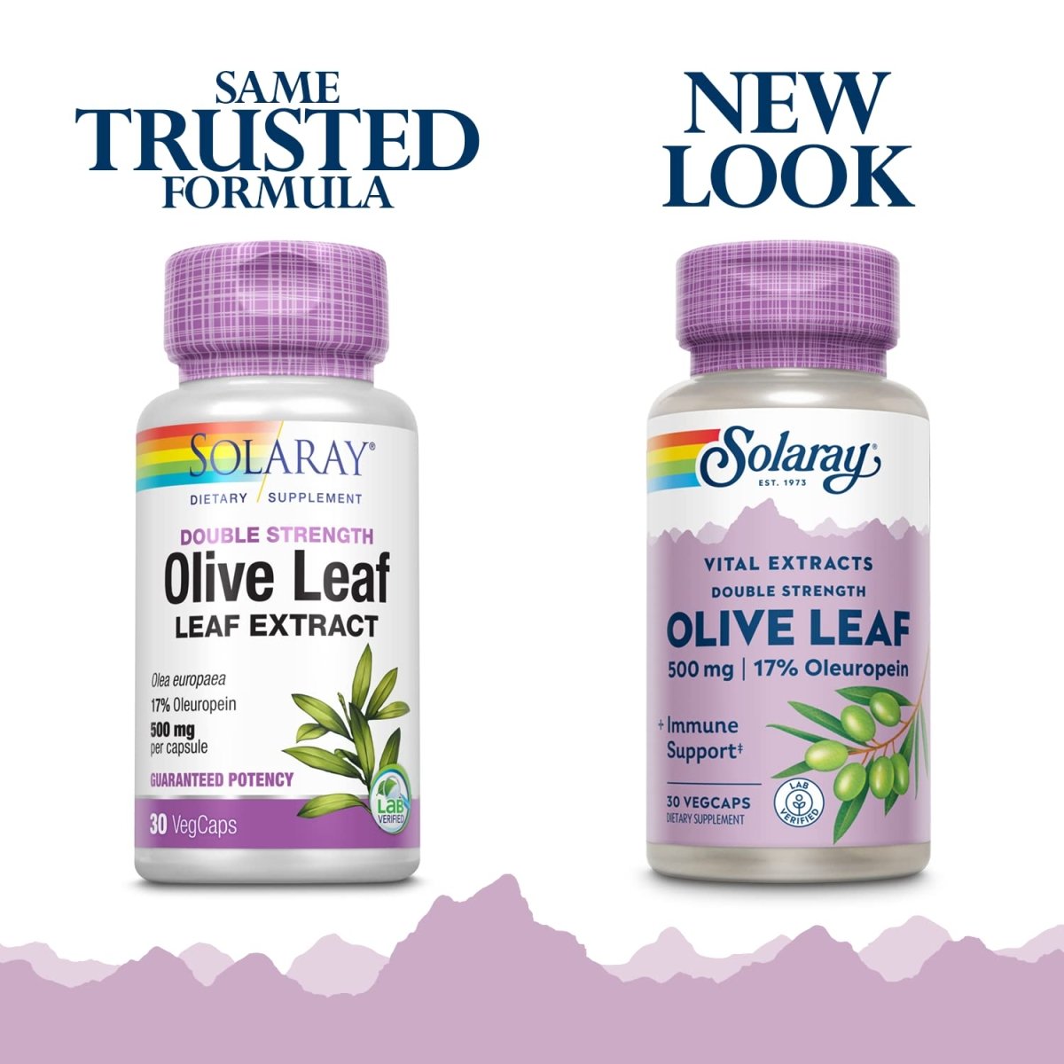 SOLARAY Guaranteed Potency Olive Leaf Extract Double Strength, Veg Cap (Btl-Plastic) 500mg 30ct