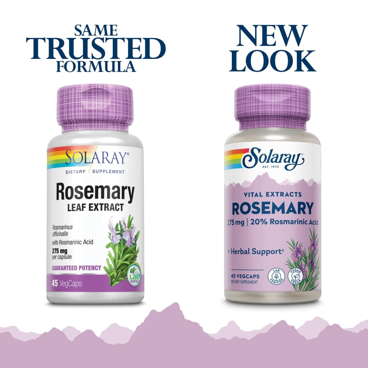 SOLARAY Guaranteed Potency Rosemary Leaf Extract, Veg Cap (Btl-Plastic) 275mg 45ct
