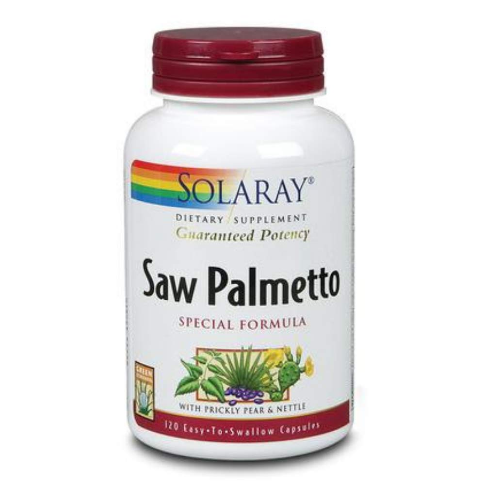 SOLARAY Guaranteed Potency Saw Palmetto Extract, Veg Cap (Btl-Plastic) 320mg 120ct