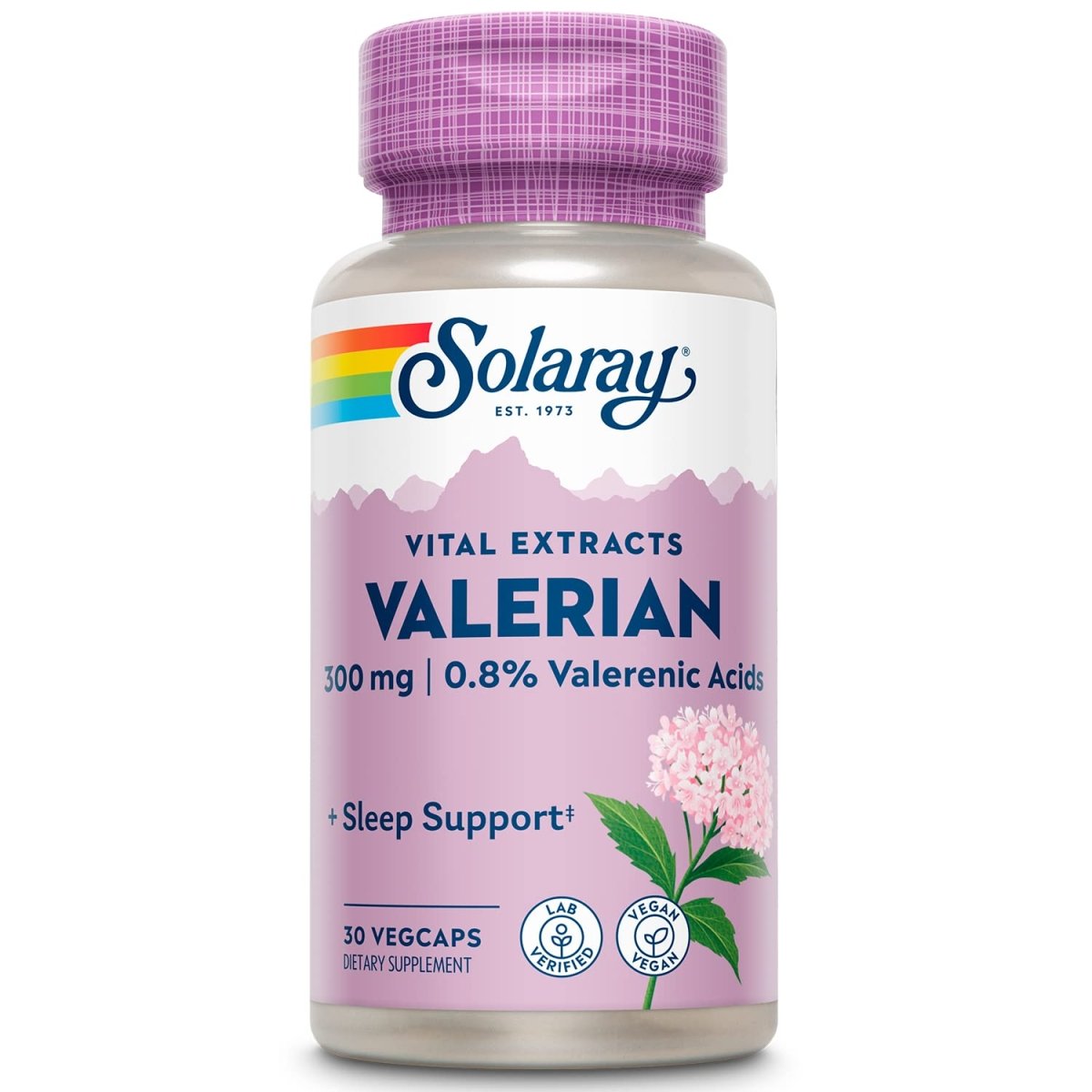 SOLARAY Guaranteed Potency Valerian Root Extract One Daily, Veg Cap (Btl-Plastic) 300mg 30ct