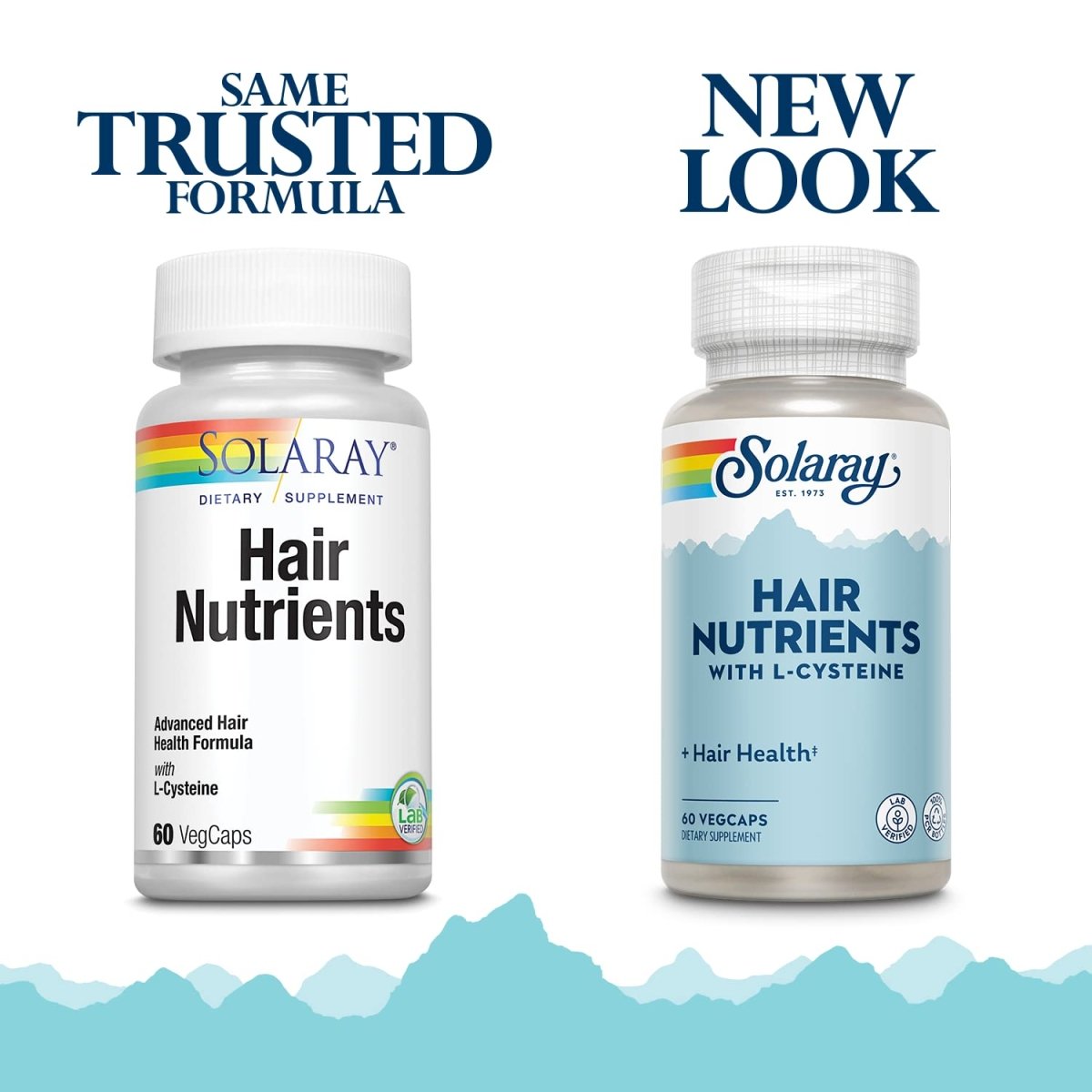 Solaray Hair Nutrients, Veg Cap (Btl-Plastic) 60ct