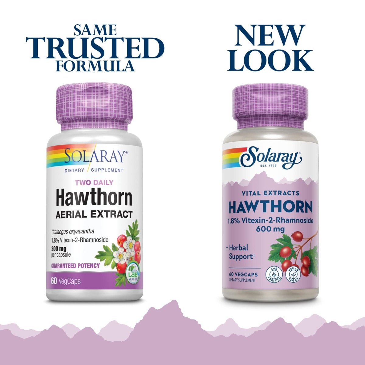 SOLARAY Hawthorn Two Daily Supplement 600mg 60 CT