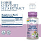 Solaray Horse Chestnut Seed Extract 400mg 72mg of Aescin Per Capsule Leg Vein Health, Blood Vessel Integrity & Health Circulation Support 60ct