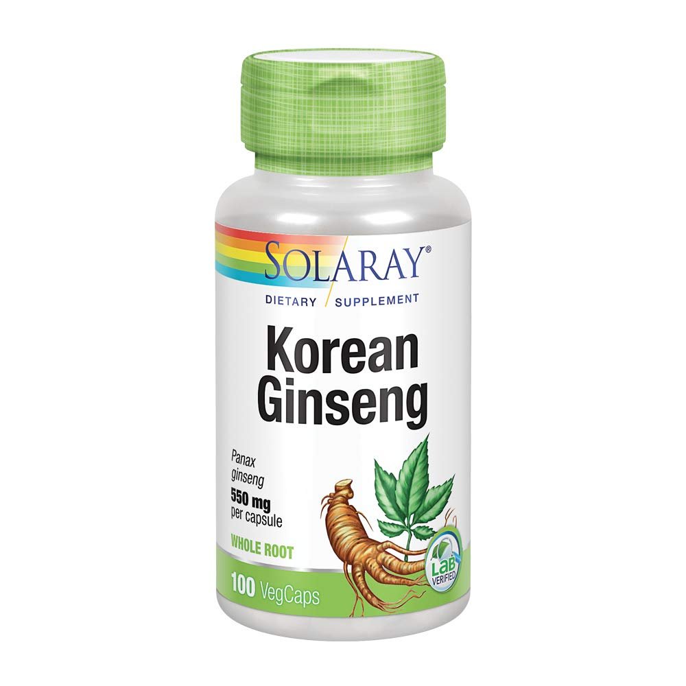 SOLARAY Korean Ginseng 550 mg 100 VegCaps