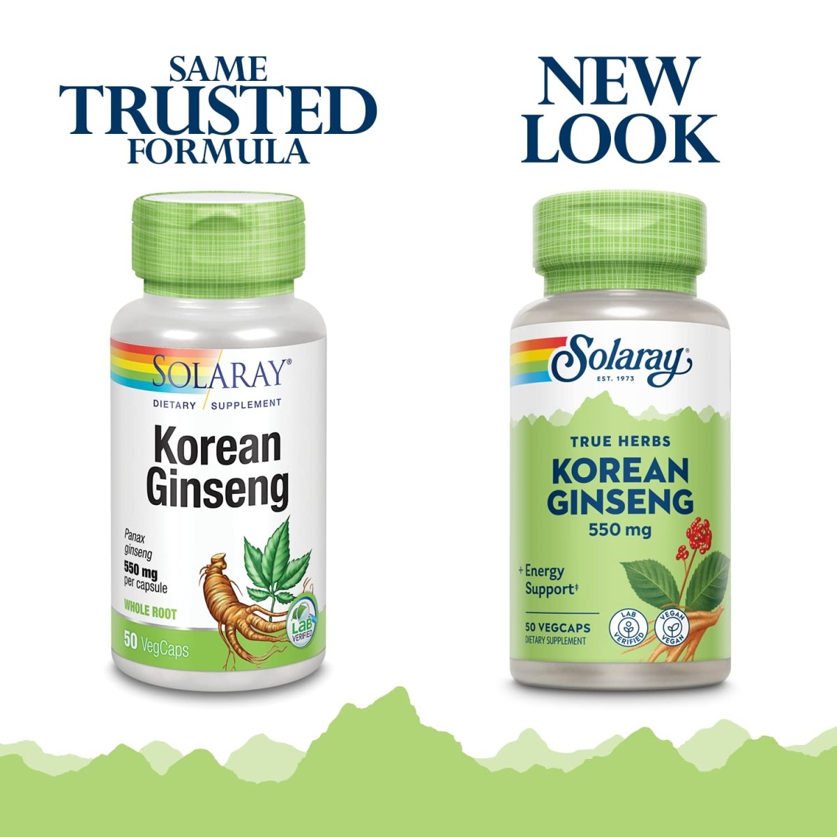 SOLARAY Korean Ginseng 550 mg 50 VegCaps