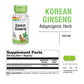 SOLARAY Korean Ginseng 550 mg 50 VegCaps