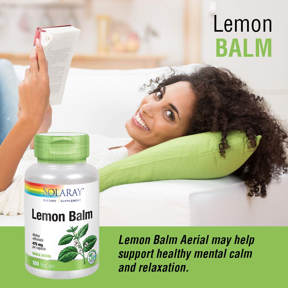 SOLARAY Lemon Balm Aerial 475mg 100 CT