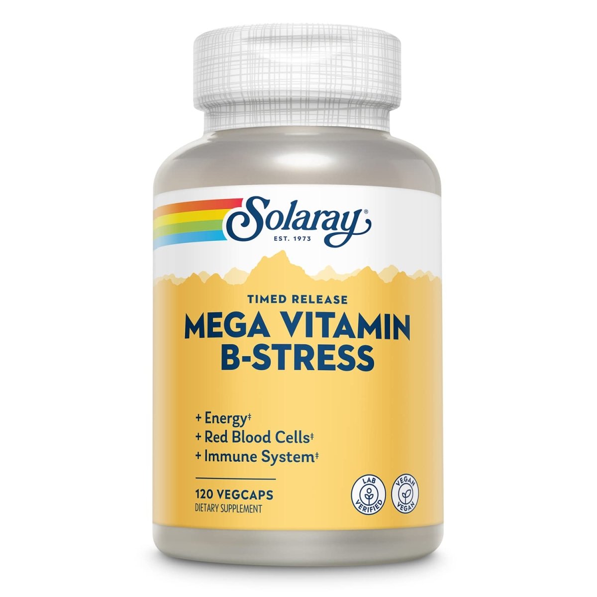 SOLARAY Mega Vitamin B-Stress, 120 VegCaps