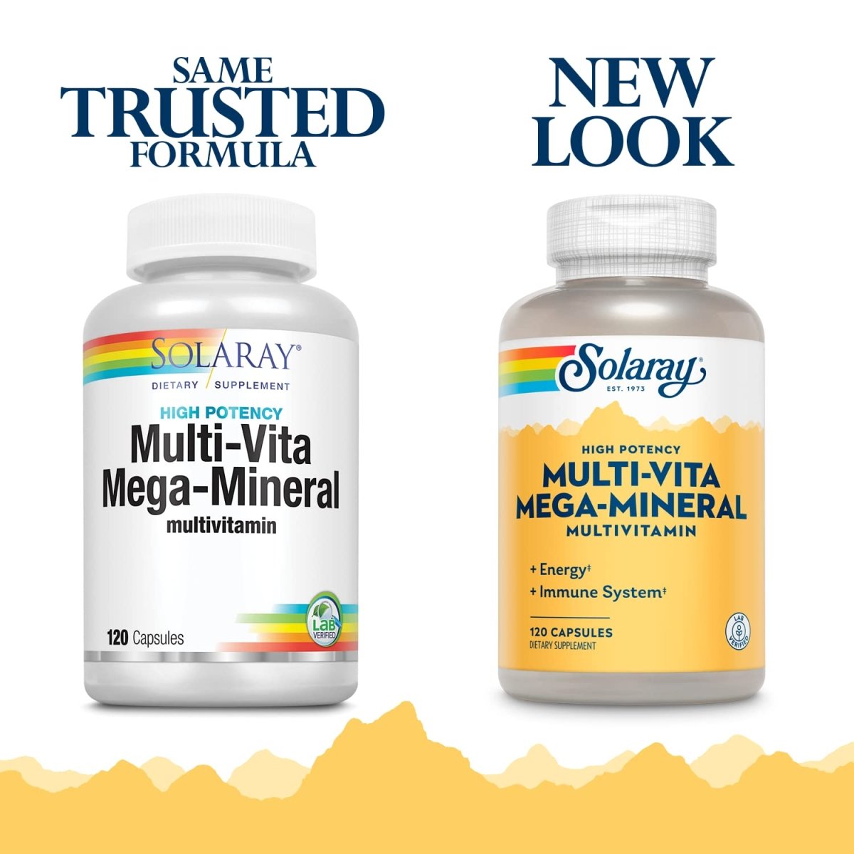 SOLARAY Multi-Vita Mega-Mineral Multi-Vitamin Capsules 120 Count