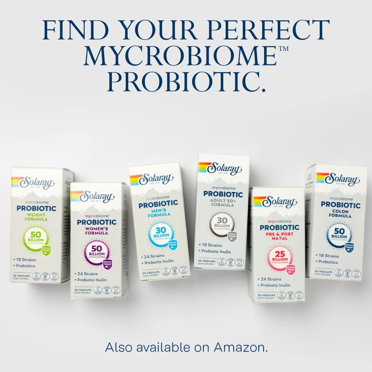 SOLARAY Mycrobiome Probiotic Women's Formula, 24 Strains Plus Prebiotic Inulin, Specially Formulated for Women, Digestion, Mood & Urinary Tract Support, 50 Billion CFU, 30 Servings, 30 VegCaps