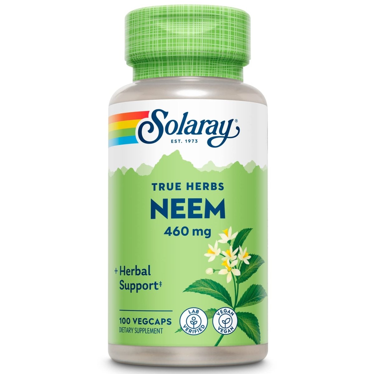 SOLARAY Neem Leaf, Veg Cap (Btl-Plastic) 460mg 100ct