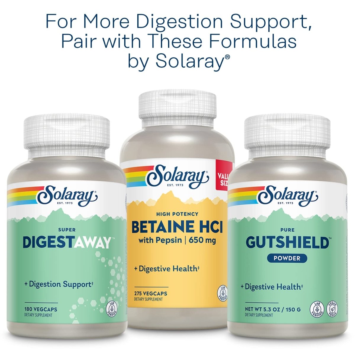 SOLARAY Pancreatin 1300 90 VegCaps, 90 Serv.