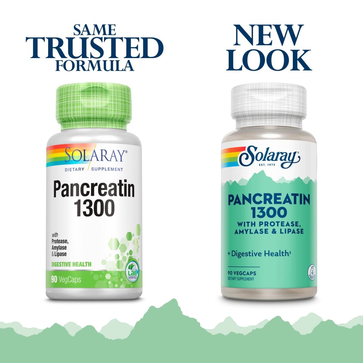 SOLARAY Pancreatin 1300 90 VegCaps, 90 Serv.