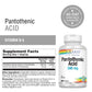 SOLARAY Pantothenic Acid 500mg Vitamin B-5 for Coenzyme-A Production & Energy Metabolism for Hair, Skin, Nails & Digestive Support 250 VegCaps
