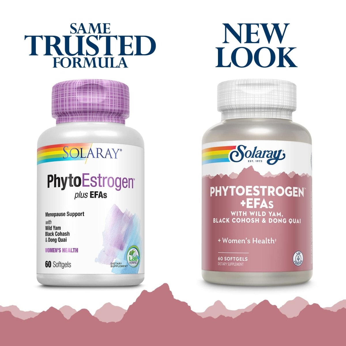 Solaray PhytoEstrogen Plus EFAs Menopause Support 60ct, 30 Serv.