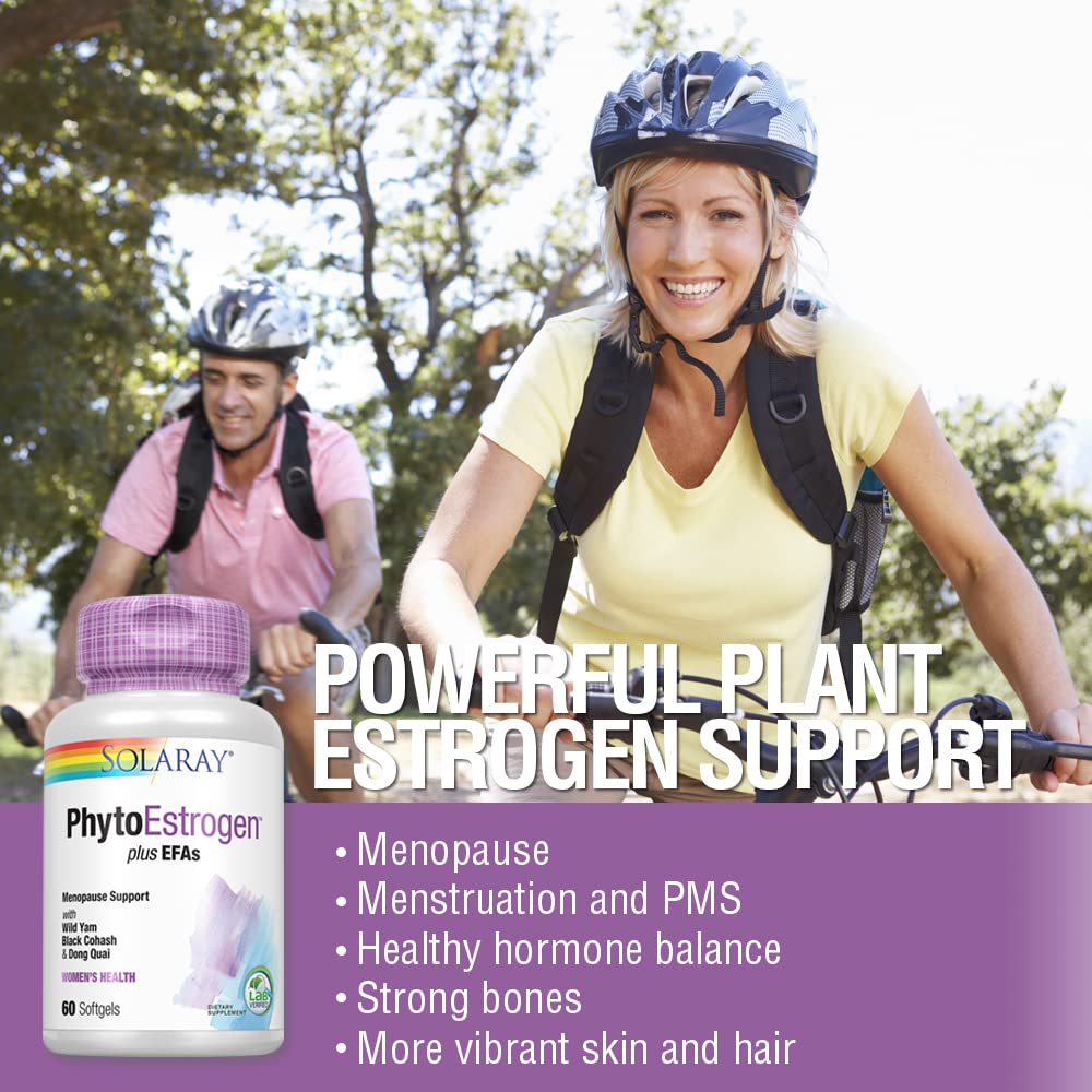 Solaray PhytoEstrogen Plus EFAs Menopause Support 60ct, 30 Serv.